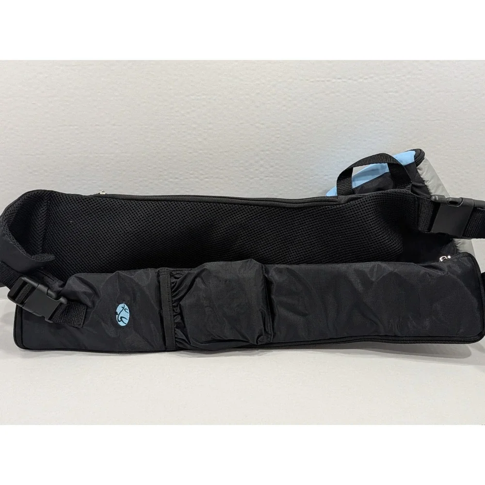 Baby Bandolier Wearable Diaper Bag Organizer Gray Blue Hands-Free NWT